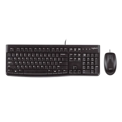 Kit Teclado e Mouse Logitech MK120 Preto USB 920-004429-C