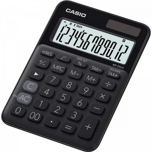 Calculadora De Mesa Casio 12 Dígitos Preta - Ms20uc