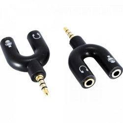 Adaptador P2 4c x 2j2 Estéreo Níquel Adap0066 Preto Storm - Pct / 10
