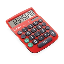 Calculadora de Mesa Elgin 8 Dígitos Vermelha - Mv-4131
