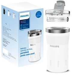 Copo Térmico Philips Com Tampa 350ml Branco - Awp2654wh