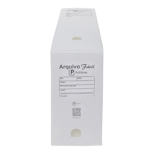 Caixa Arquivo Morto Polionda Branco Polibras