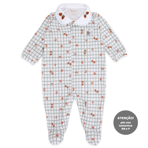 Macacão Manga Longa com Gola Bipartida Suedine Feminino – Amigos da Floresta