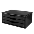 Suporte Para Monitor 3 Gavetas MDF Preto Souza