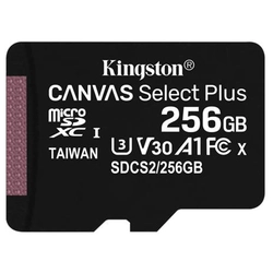 Cartão De Memória Sd Kingston Canvas Select Plus Class 10uhs-I 256gb Micro+Adaptador - Sdcs2/256gb