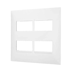 Placa Espelho Tomada Legrand Pial Plus+  2+2 Postos Separados 4x4 Branco  618514bc
