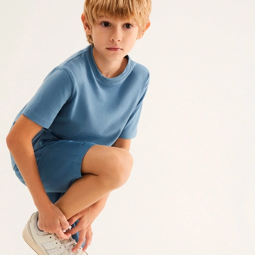 Camiseta Manga Curta Slim Hering Básica Masculino - Azul