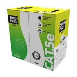 Cabo Lan Sohoplus Cat5e 24awg 305 Metros Cmx Cinza 23200102