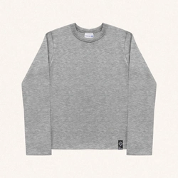 Blusinha Manga Longa Malha Mescla Fakini - Feminina