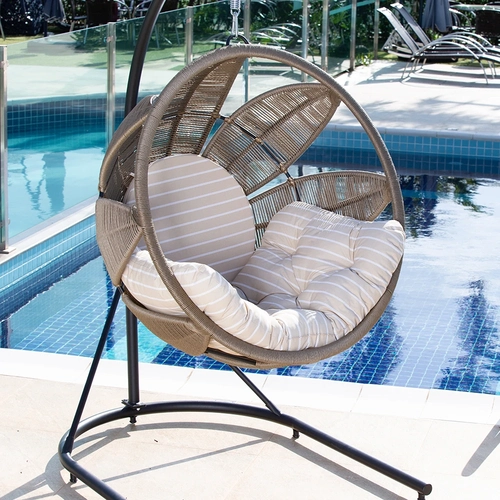 Balanço  em Corda Sintética Alumínio e Pintura Epóxi  (com base) Petra