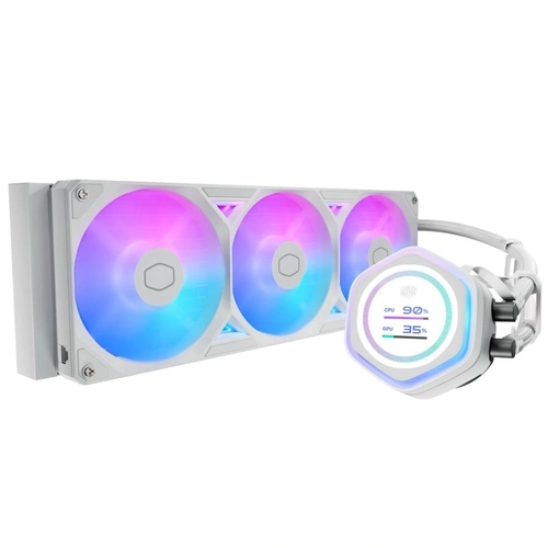 Water Cooler Masterliquid 360 Atmos Ii Lcd Branco 3 Fans Argb    Mlx-d36m-a25sz-lw