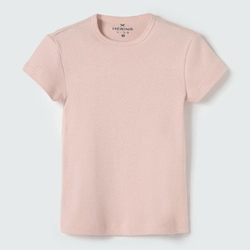Camiseta Manga Curta Rosa Claro Hering - Feminina