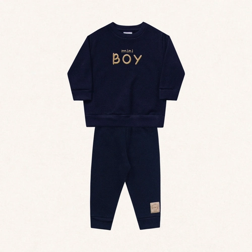 Conjunto Blusão e Calça Mini Boy Marinho Fakini – Masculino