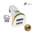 Carregador Veicular C/ 2 Usb 3.1a - Xc-v7-usb Branco