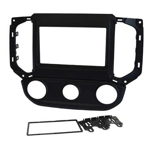 Moldura Fiamon 2 Din Gm S10 2016/ 2018 Preta Ar Analógico