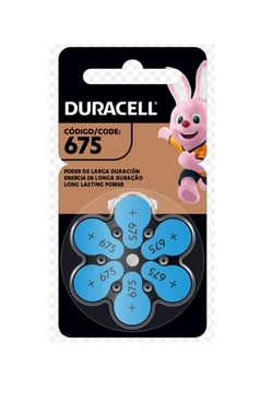 Bateria Auditiva 675 - Duracell  1,45V. cartela com 6 unidades.