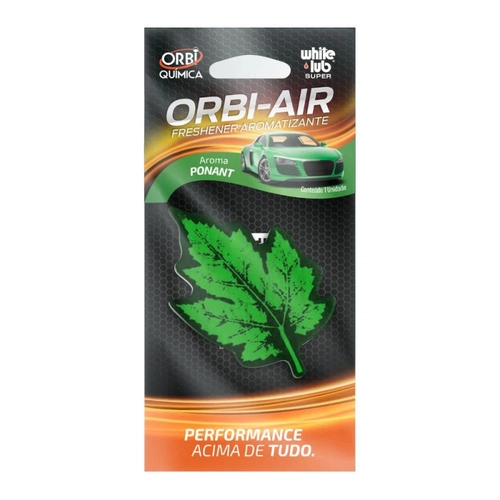 Aromatizante Veicular Orbi Folhinha Na Cor Verde - Aroma Ponant