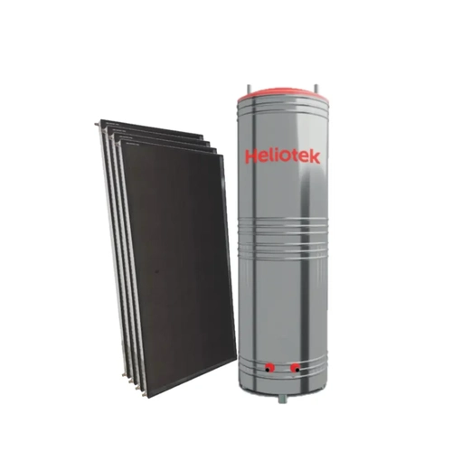 Kit Aquecimento Solar Vertical - 800 Litros - Alta Pressão - Reservatório INOX 444 - HELIOTEK