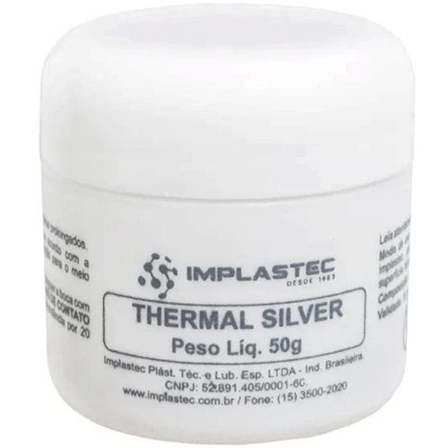 Pasta Termica Thermal Silver Pote 50g (8 Unidades)