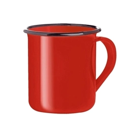 Caneca Esmaltada Rustica Vermelha 350 ml