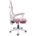 Cadeira Gamer Rocket Branca Com Rosa - Cgr10brs