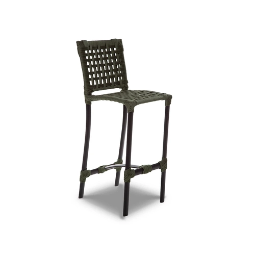 Banqueta de Corda Náutica e Alumínio com pintura Epóxi Paulista