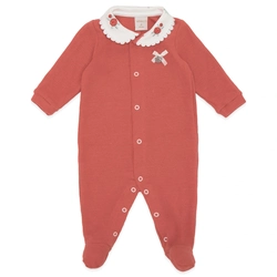 Macacão Manga Longa Estampado com Gola Tricot e Suedine Feminino – Picnic