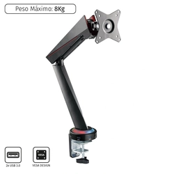 Suporte para Monitor Gamer de 17 a 32 Com Usb e Pistão à Gás - Psgam1732