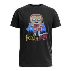 Pop! Tees Camiseta - Marvel Holiday - Iron Man Gingerbread - Tam. m