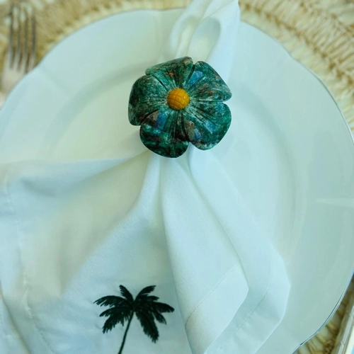 Porta Guardanapo Flor Pedra Natural