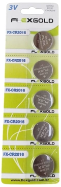 CR2016 Flex - 3V Lithium cartela c/5un.