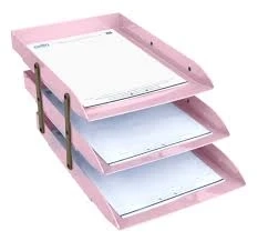 Caixa Correspondência Articulável Tripla Rosa- Dello