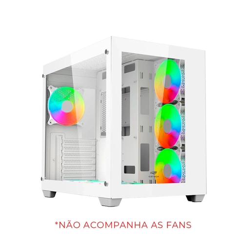 Gabinete Aquarius, MT-G910WH, Sem Fonte, C3Tech Gaming - MT-G910WH