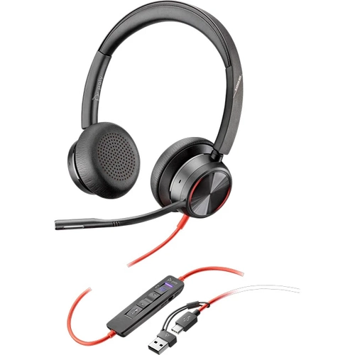 Headset Hp Poly Blackwire 8225 Teams Stereo Usb-a/c 8x225aa
