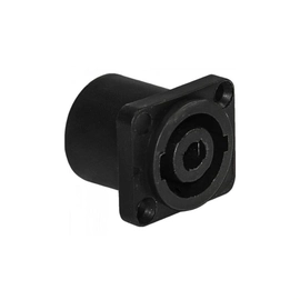 Speakon Femea Preto 4 Vias Quadrado Importado