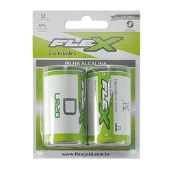 Pilha Flex d Alcalina 2 Unidades