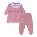 Conjunto Vestido e Mijão Tricot Feminino – Rosa
