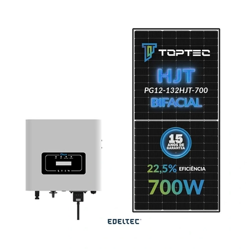 Gerador Edeltec Solar Deye 4,20 Kwp Mon. 220v Metalico (3k/700w Bifacial)