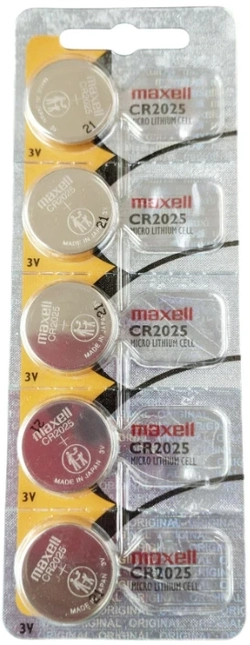 CR2025 Maxell - 3V Lithium cartela c/5un.
