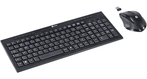 Teclado E Mouse Sem Fio Dynamic Abnt2/1200Dpi Preto Usb