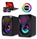 Caixa Som Para Pc Notebook Rgb Com Fio Usb P2 Acs4506 - Aitek