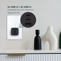 Carregador Ultrarrapido 65w C/ 3 Portas Usb (1 Usb-a + 2 Usb-c) Gan Ec21 4820190