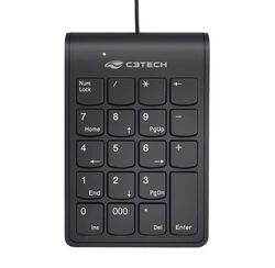 Teclado Numérico, USB, KN-12BK C3Tech