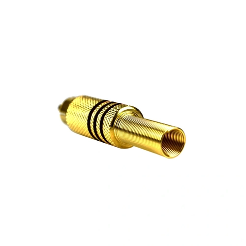 Plug Rca Evus C-072 Macho Gold Com Mola