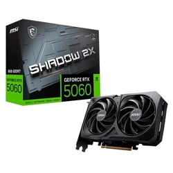 Placa De Video 8GB RTX5060 Msi Geforce Shadow 2x OC GDDR7 128 Bits 912-V537-037