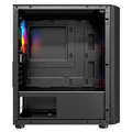 Gabinete Gamer Liketec Dark Revolution, RGB, Mid-Tower, 3x Fans, Vidro Temperado, M-ATX LC-MT-REVOLUTION-2051