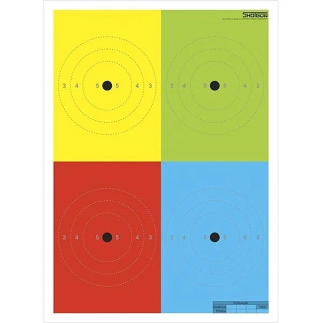 Alvo Percepção 4 Cores Sat/Anp Oficial Laudos (Shotgun)