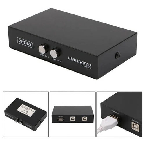 Hub Chaveador Usb 2.0 P/ Impressora C/ 1 Saida Tipo a Mais Uma Saida Tipo b Ref. Kp-sw101