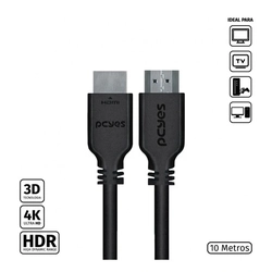 Cabo Hdmi Pcyes 2.0 4K Puro Cobre 10 Metros - Phm20-10