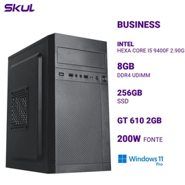 Computador B500 Hexa Core I5 9400f 2.90ghz Memória 8gb Ddr4 Ssd 256gb Gt 610 2gb Fonte 200w Windows 11 Pro